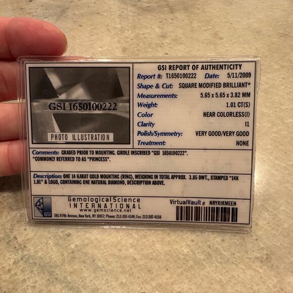 Kay's Jewelers 1 Carat Princess Cut Solitaire Engagement Ring & Wedding Band 6.5 - Picture 12 of 16